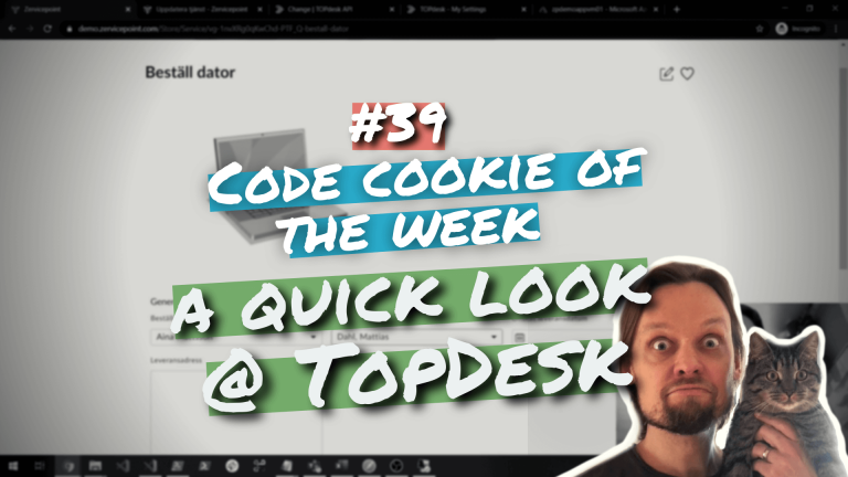 #39 Code Cookie Of The Week | A quick look at TopDesk