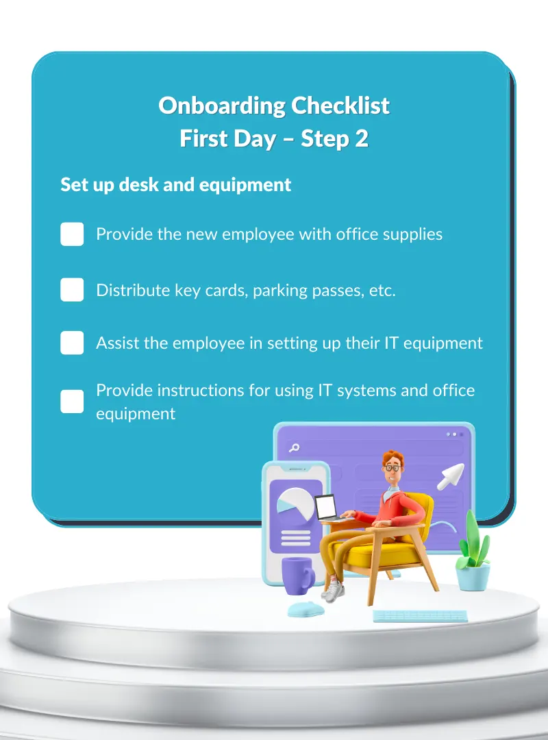 Onboarding Checklist–First Day Set up