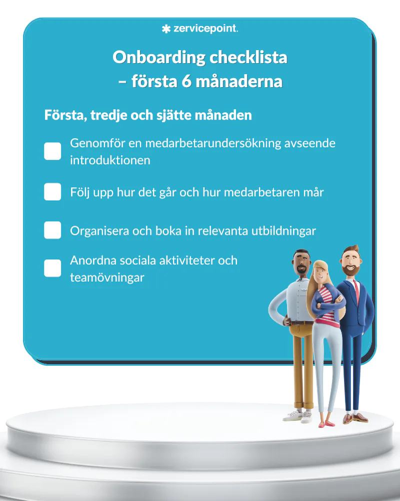 Onboarding checklista – första månaderna