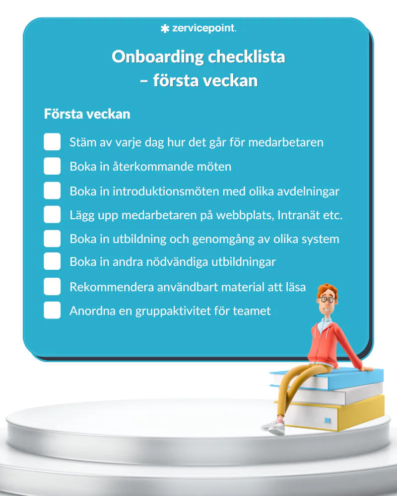 Onboarding checklista - första veckan