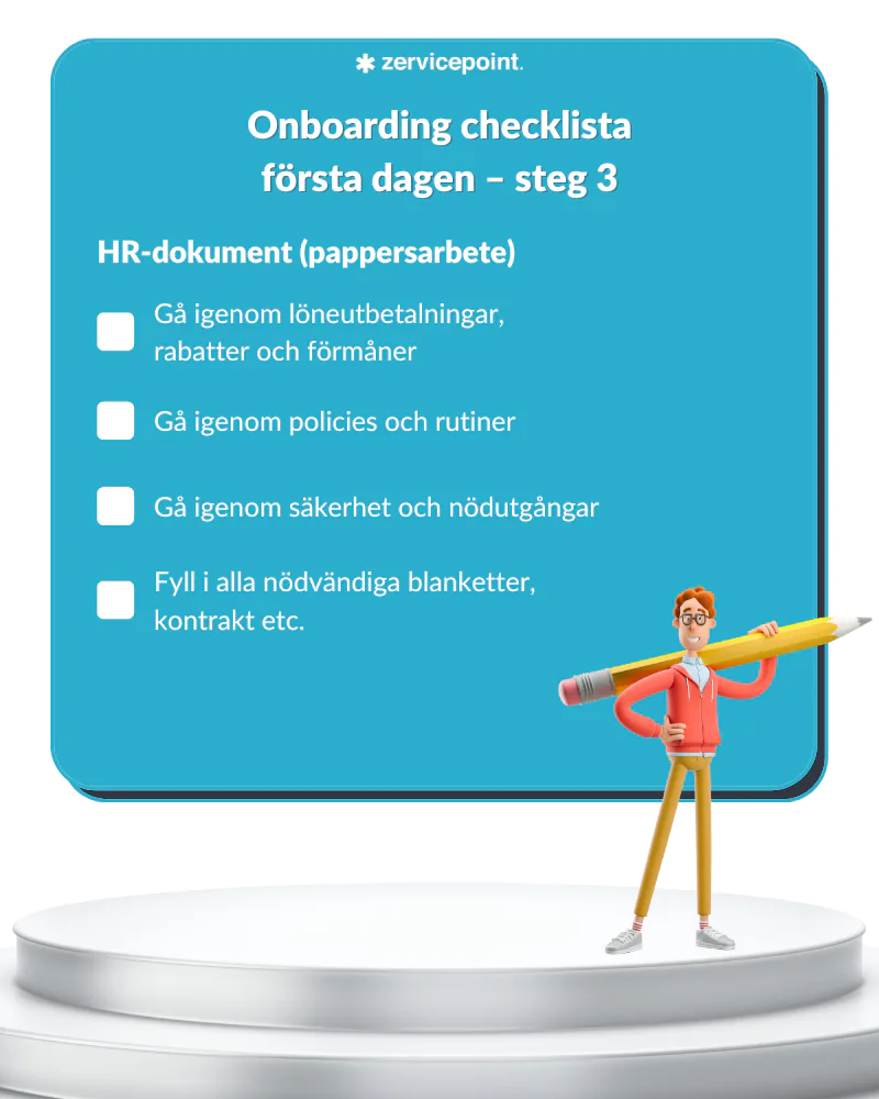 Onboarding checklista - HR-dokument